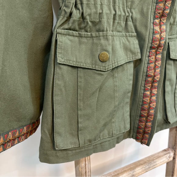Miss Me Olive Green Hooded Utility Jacket, Size Small - Picture 11 of 16